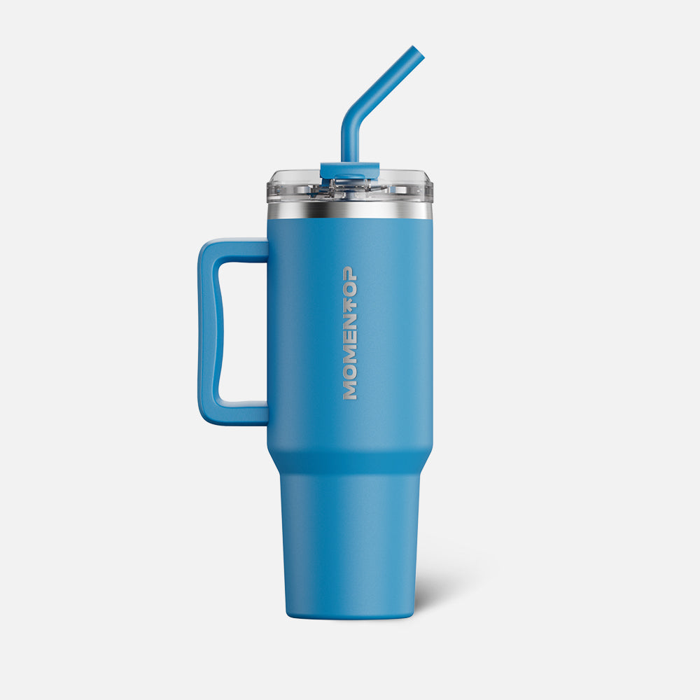 40oz SPORT TUMBLER WITH SIDE HANDLE MOMENTOP™|  OCEAN BLUE